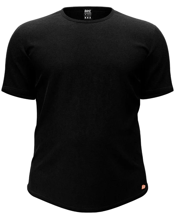 EARTH’S LIFETIME TEE: HEMP. BAMBOO. NO PFAS. GRIPS ARMS. HIDES GUT.