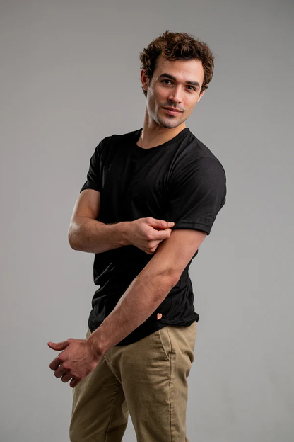 EARTH’S LIFETIME TEE: HEMP. BAMBOO. NO PFAS. GRIPS ARMS. HIDES GUT.